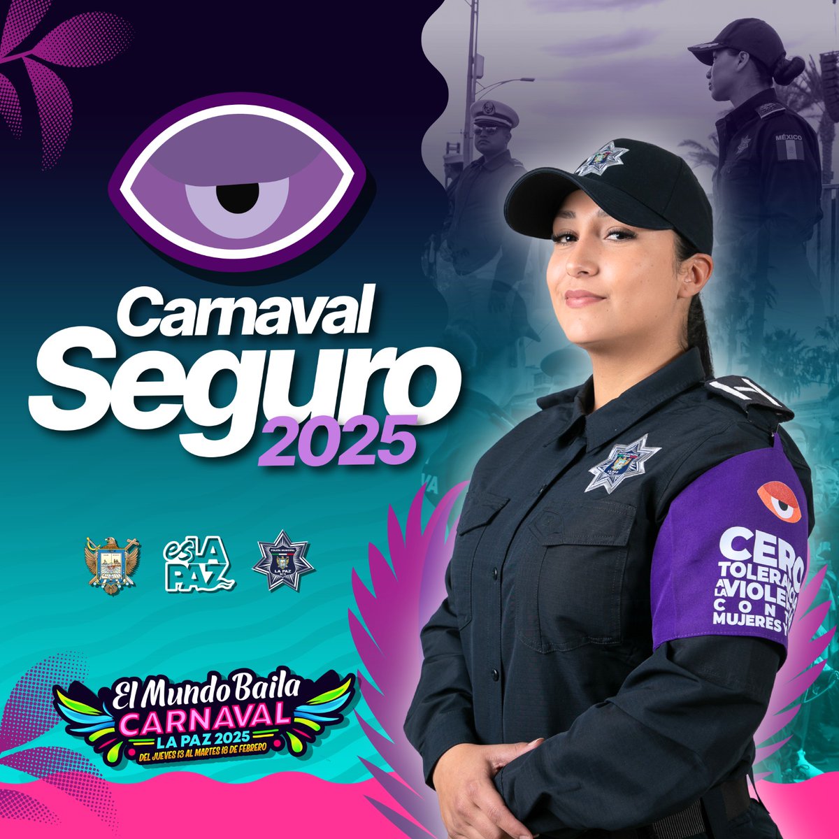 La gran fiesta de La Paz será un #CarnavalSeguro, desplegaremos más de 260 elementos municipales capacitados en atención con perspectiva de género.

#EsLaPaz