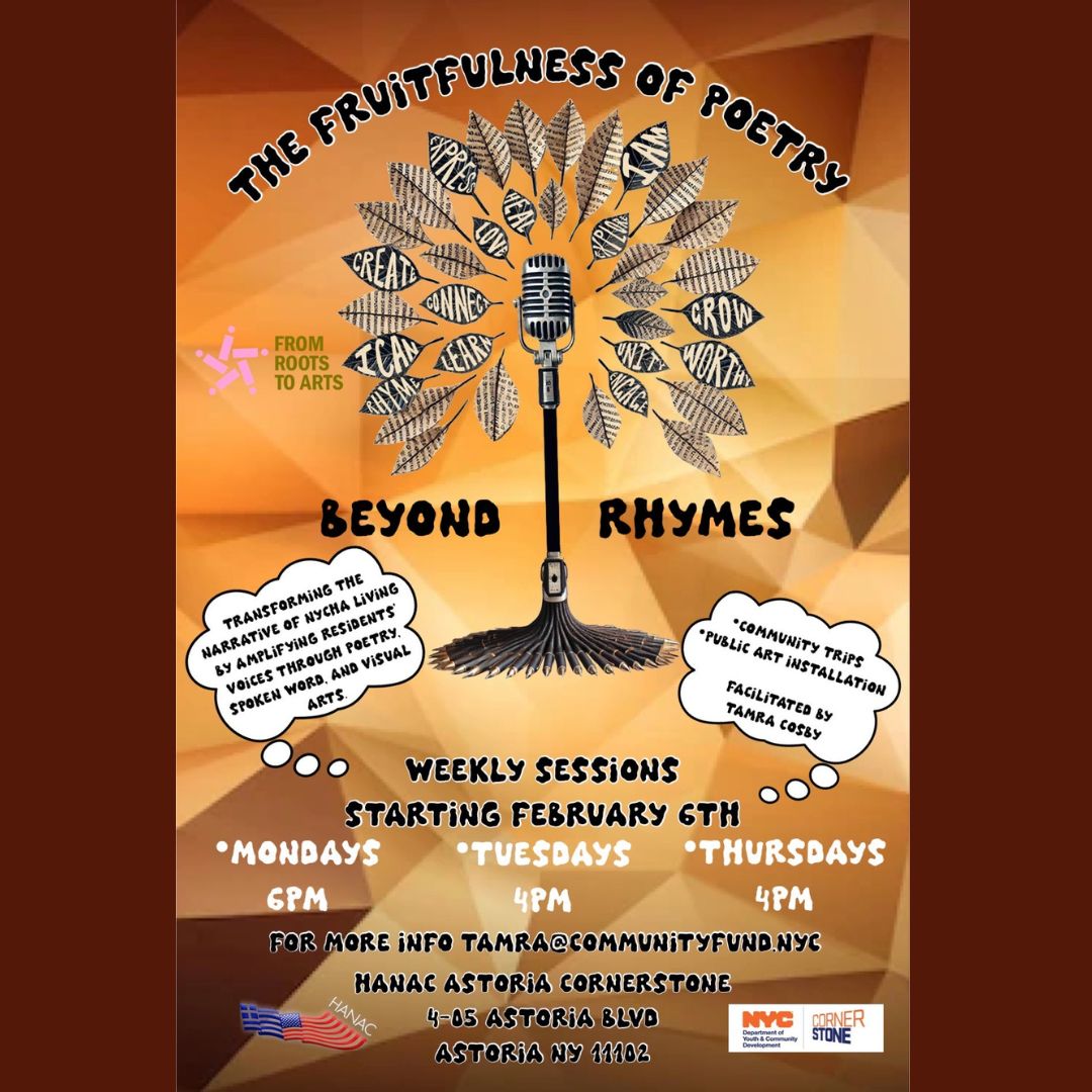 #AboutLastNight 💫🎤🎶  

Major shoutout to our artist-in-residence, Tamra Cosby, for an unforgettable Open Mic Kick-Off at Astoria Houses! 

Images by Kemi Karim 

#FromRootsToArts #ArtInNYCHA #PoetryInMotion #CultureMatters