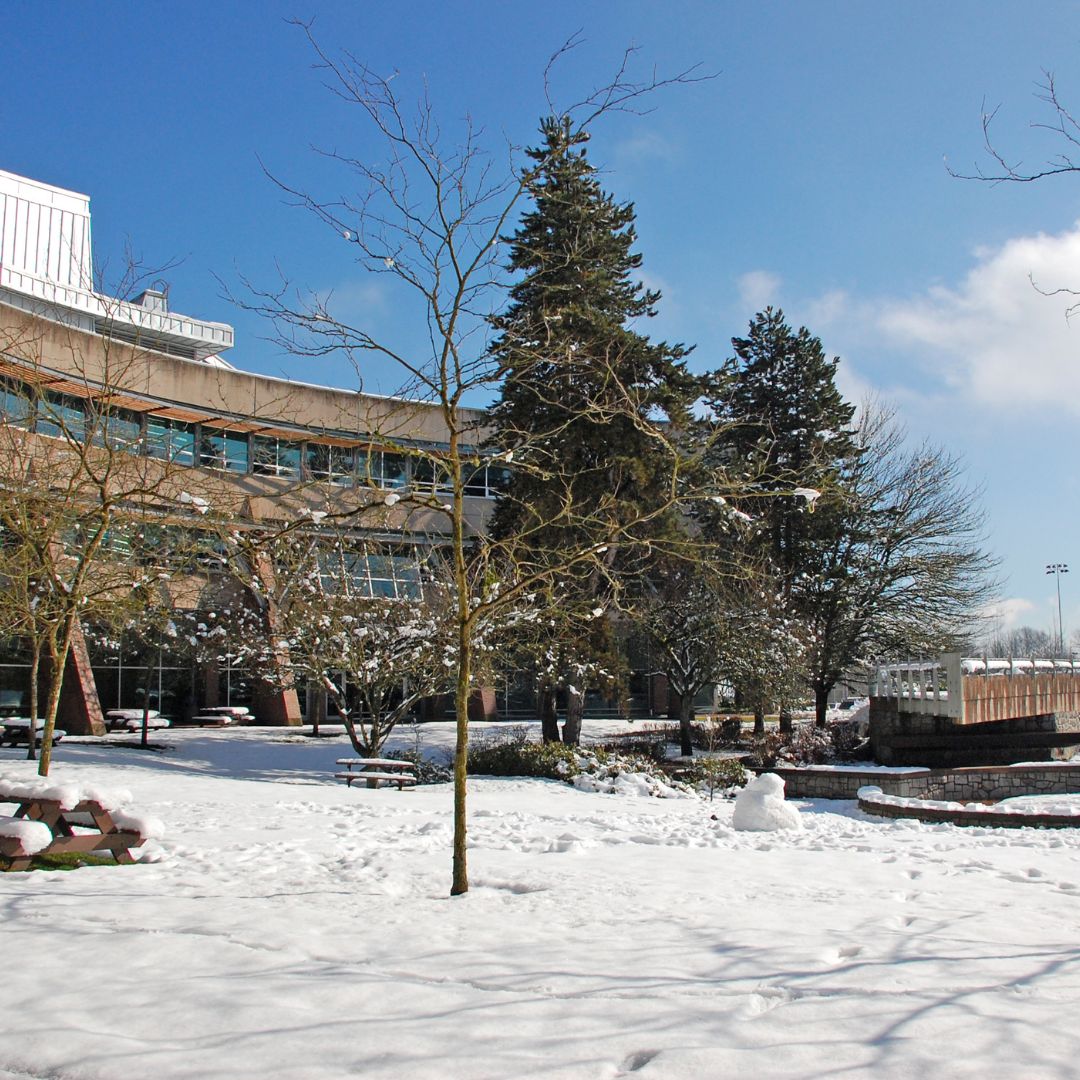 Winter weather can be unpredictable, and we are monitoring conditions over the weekend. If campus closure is necessary due to snow or other conditions, we’ll post an update on our website by 6:30 AM on the day of closure.