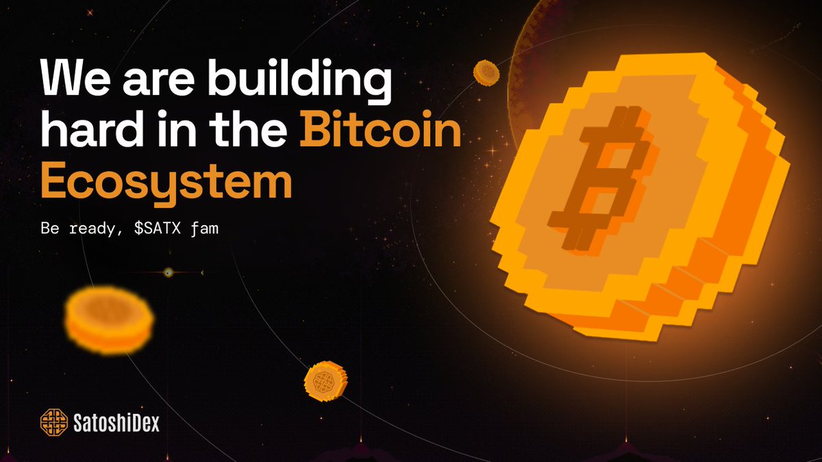 Yeah, we are still building hard in the Bitcoin Ecosystem.

Be ready, $SATX fam 🫵