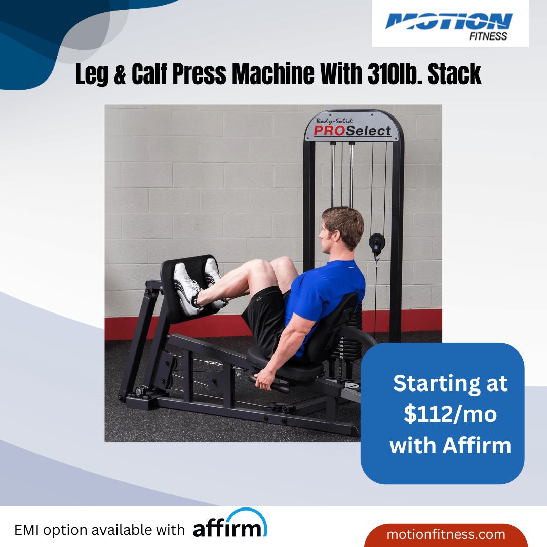 MotionFitness's tweet image. The 310-lb Leg &amp;amp; Calf Press Machine is available for purchase starting at $112 per month with #Affirm financing. Order online at #MotionFitness to add this equipment to your home gym.

Order now👉: motionfitness.com/product/bodyso…

#legpressmachine #legpressequipment #weightlifting