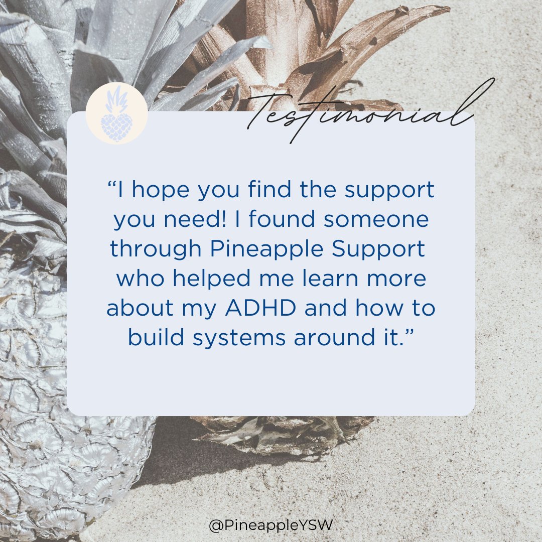 Behind every donation is a person finding hope and support. Help us keep providing therapy, support groups, and a safe community for those who need it. 
Donate here: pineapplesupport.org/donation/
