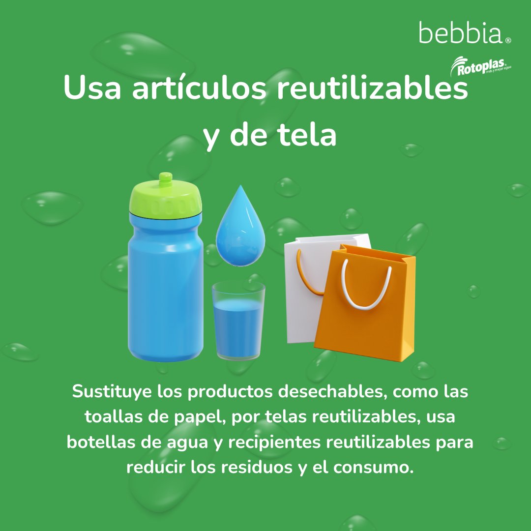 bebbiamx's tweet photo. 🌍✨ Pequeñas acciones, grandes cambios. Te compartimos 4  tips para reducir residuos y llevar un estilo de vida más ecológico. ♻️💚
¡Empieza hoy y haz la diferencia! 🙌
.
.
.
#Sustentabilidad #ViveVerde #bebbiarotoplas #bebbia #purificadordeagua #tipsdesustentabilidad https://t.co/0ENSA5YgLF