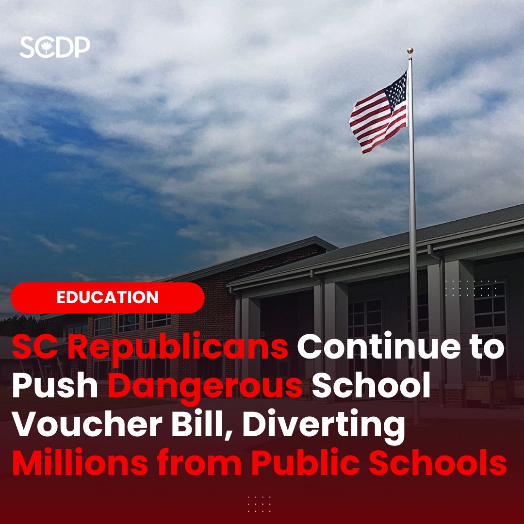 South Carolina Democratic Party (@scdp) on Twitter photo SC Reps continue their attack on public education, pushing a dangerous school voucher bill that diverts millions away from public schools. <a href="/henrymcmaster/">Gov. Henry McMaster</a> has made it clear he fully supports this scheme to undermine public education. Every Senate Dem voted NO on this harmful bill. SC Reps continue their attack on public education, pushing a dangerous school voucher bill that diverts millions away from public schools. <a href="/henrymcmaster/">Gov. Henry McMaster</a> has made it clear he fully supports this scheme to undermine public education. Every Senate Dem voted NO on this harmful bill.