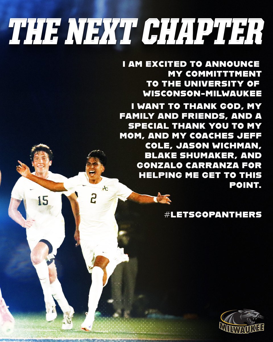 Congratulations to Dominic Zuniga on his commitment to continue his collegiate soccer career at NCAA D1 <a href="/MKE_MSoccer/">Milwaukee Men’s Soccer</a>. Thank you for your commitment and contribution to our men's soccer program at Johnson County CC. #PATHWAYTOTHENEXTLEVEL #GOCAVS #LOCALTALENT <a href="/NJCAA_Soccer/">NJCAA Soccer</a>