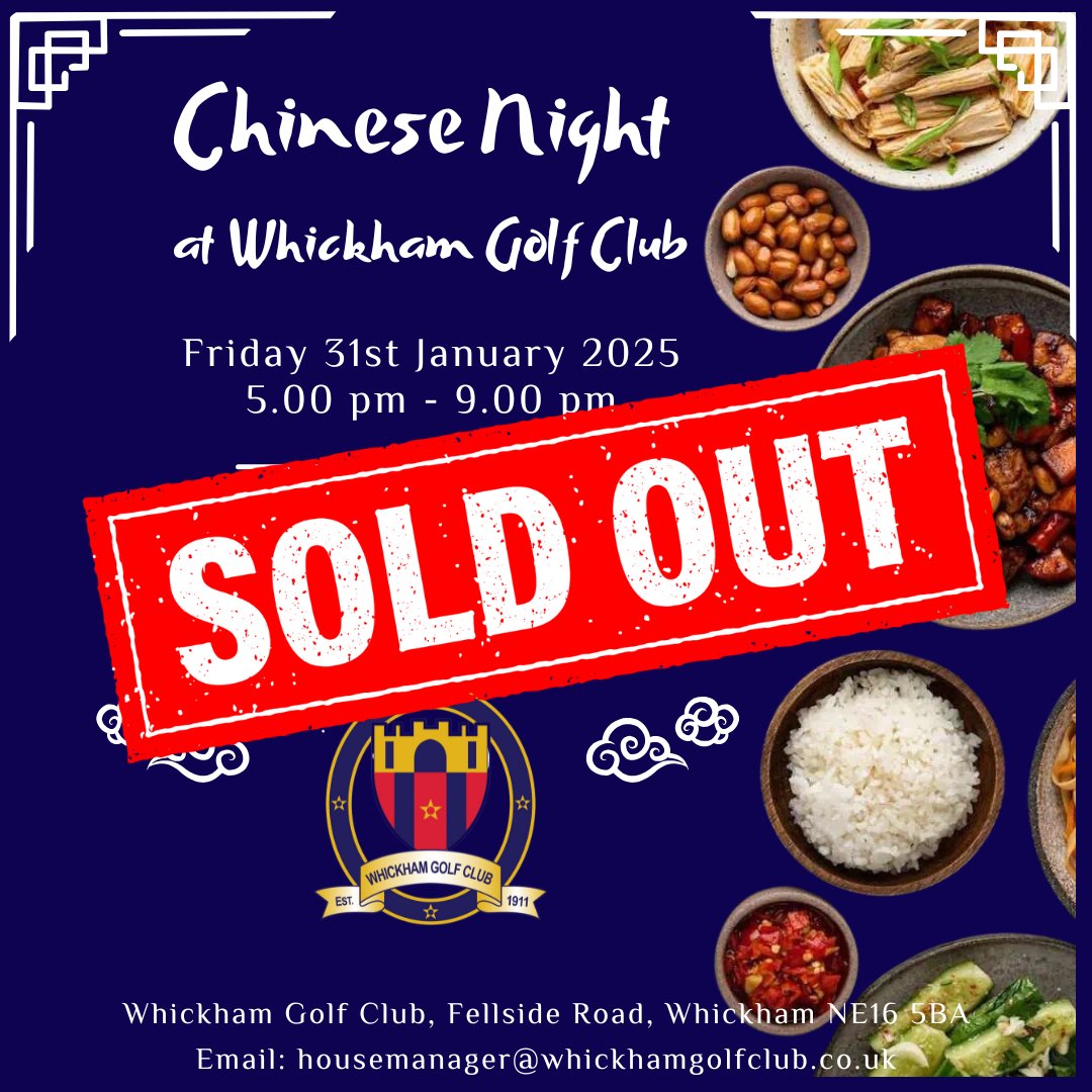Chinese Night SOLD OUT!
Missed out? Don’t worry! Reserve your table now for our next Curry Night on Friday, 28th February