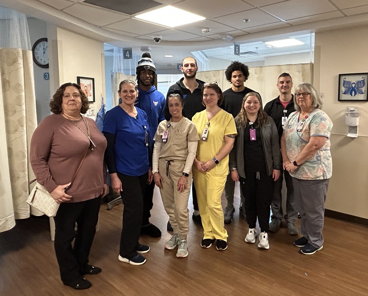 Kaleida Health (@kaleidahealth) on Twitter photo Members of the <a href="/UBuffaloMBB/">Buffalo Men's Basketball</a> team visited patients and staff at the Kaleida Health Infusion Center in Williamsville, to rally Bulls fans for the Coaches vs Cancer game tomorrow, Feb 1. Thank you for cheering on the work of our teams and patients fighting #cancer. #UBhornsUP Members of the <a href="/UBuffaloMBB/">Buffalo Men's Basketball</a> team visited patients and staff at the Kaleida Health Infusion Center in Williamsville, to rally Bulls fans for the Coaches vs Cancer game tomorrow, Feb 1. Thank you for cheering on the work of our teams and patients fighting #cancer. #UBhornsUP