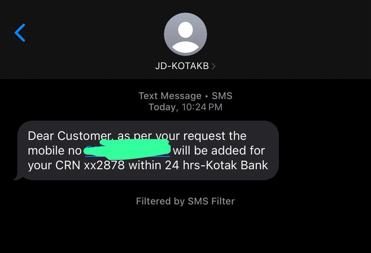 chaitrabv6's tweet photo. @KotakBankLtd @kotakneo 

Hi team,

I received a message on 29th Jan 2025 saying bio metric authentication is completed. Later I got a message again saying that my number is verified. Later today I received a message saying that my number is added for CRN. https://t.co/xNTXPLqGUA