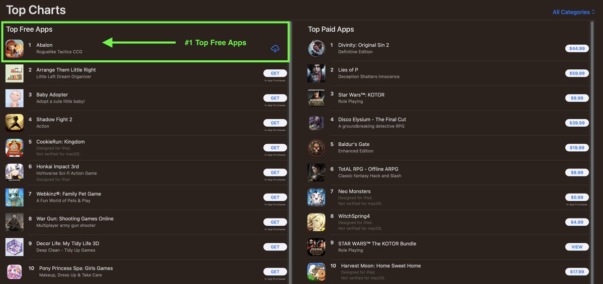 Looking for a fun game to play on your Mac? Check out the App Store today and discover Abalon where adventure is in the cards!

#1 in Top Free Apps on macOS App Store today!