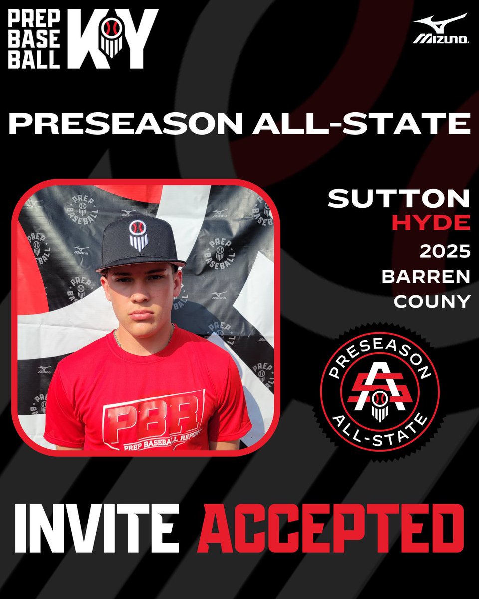 🔒PRESEASON ALL-STATE🔒

2025 OF/RHP Sutton Hyde (<a href="/BarrenBaseball/">Barren County Baseball</a>)

<a href="/BaseballBcats/">FCC Bobcat Baseball</a> commit

#PrepBaseballKY || #KYPAS25

🔗 REQUEST INVITE >> loom.ly/yWX20Yw

👤 >> loom.ly/gM9_sxk || <a href="/SuttonHyde2/">Sutton Hyde</a>