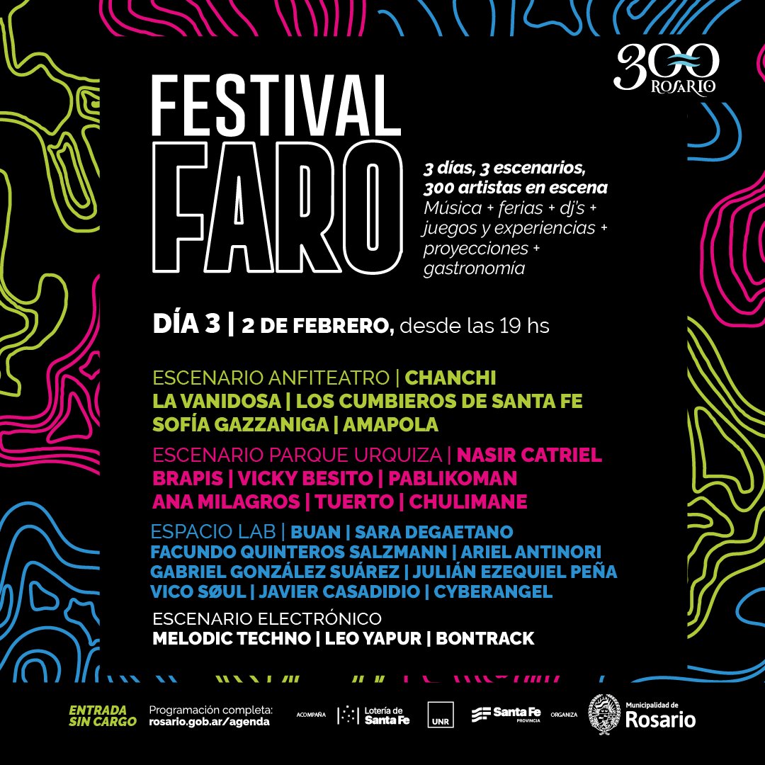 MuniRosario's tweet photo. ¡ULTIMO DÍA! Si todavía no fuiste, hoy es la última chance para vivir FARO 🎶
+ info ⤵️
https://t.co/UMB8EINbJY https://t.co/xOzgaxMb1Q