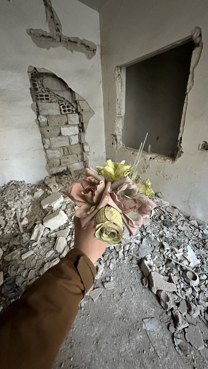The remnants of a house we left “temporarily” more than ten years ago، we hoped to return with my father who got arrested shortly after, but the house stayed empty and gray like our souls.