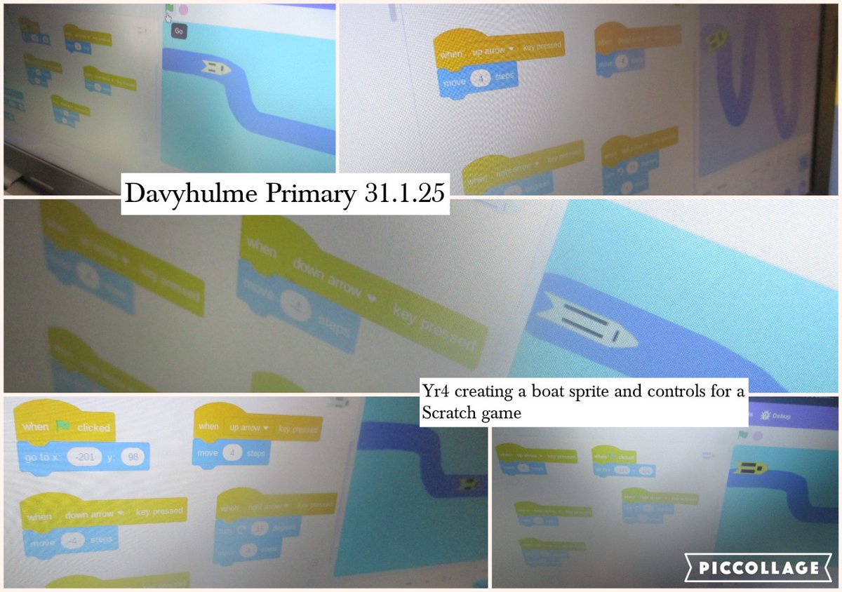 Pupils of Yr4 have been creating a boat sprite and controls for a Scratch game today <a href="/DavyhulmePS/">Davyhulme Primary</a>