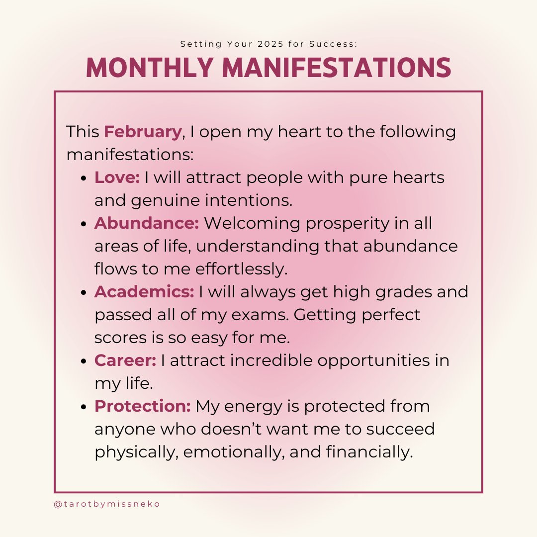 💌 February Manifestations 💌