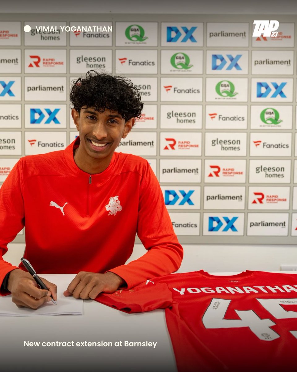 Pleased to announce Vimal Yoganathan signs a new contract extension at Barnsley until 2028. He now joins Oldham Athletic on loan until the end of the season. All the best Vim 💫

#VY45 #Barnsley #Oldham #DeadlineDay