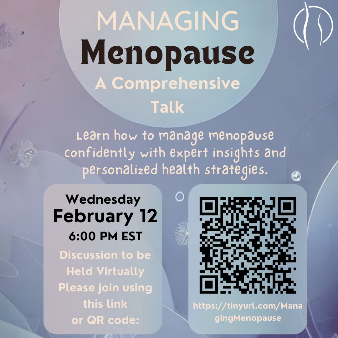 cwh_medi's tweet photo. 🚨 Join Us for a Webinar on Managing Menopause! 🚨 

Join Dr. Marcia Y.L. Parris on February 12 at 6 PM EST to learn key strategies and manage menopause confidently.

🔗 Register here: https://t.co/PK5H4K9DyD

💬 Tag a friend &amp; share!

#MenopauseHealth https://t.co/P6TUnJEGIl