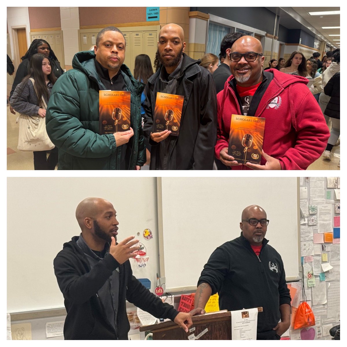 This semester, Adams High School is privileged to have the group Gentlemen and Scholars in our English lab classes once a week. This inspirational group is helping students fine tune their relational skills &amp; be the best version of themselves. Thank you, gentlemen! #JAHS #GearUp