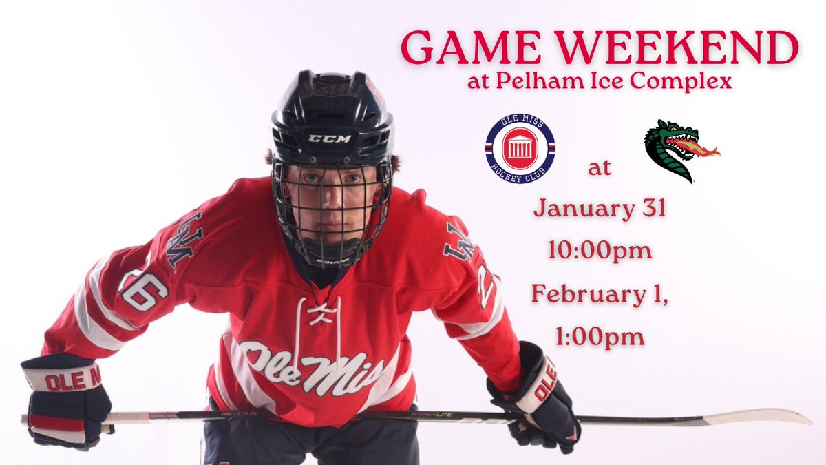 olemisshockeyd3's tweet photo. It’s game day‼️ The Rebs are headed to Alabama. Stream link will be posted closer to game time! 
#hottytoddy x #Icerebs https://t.co/2A0BuR9Lro