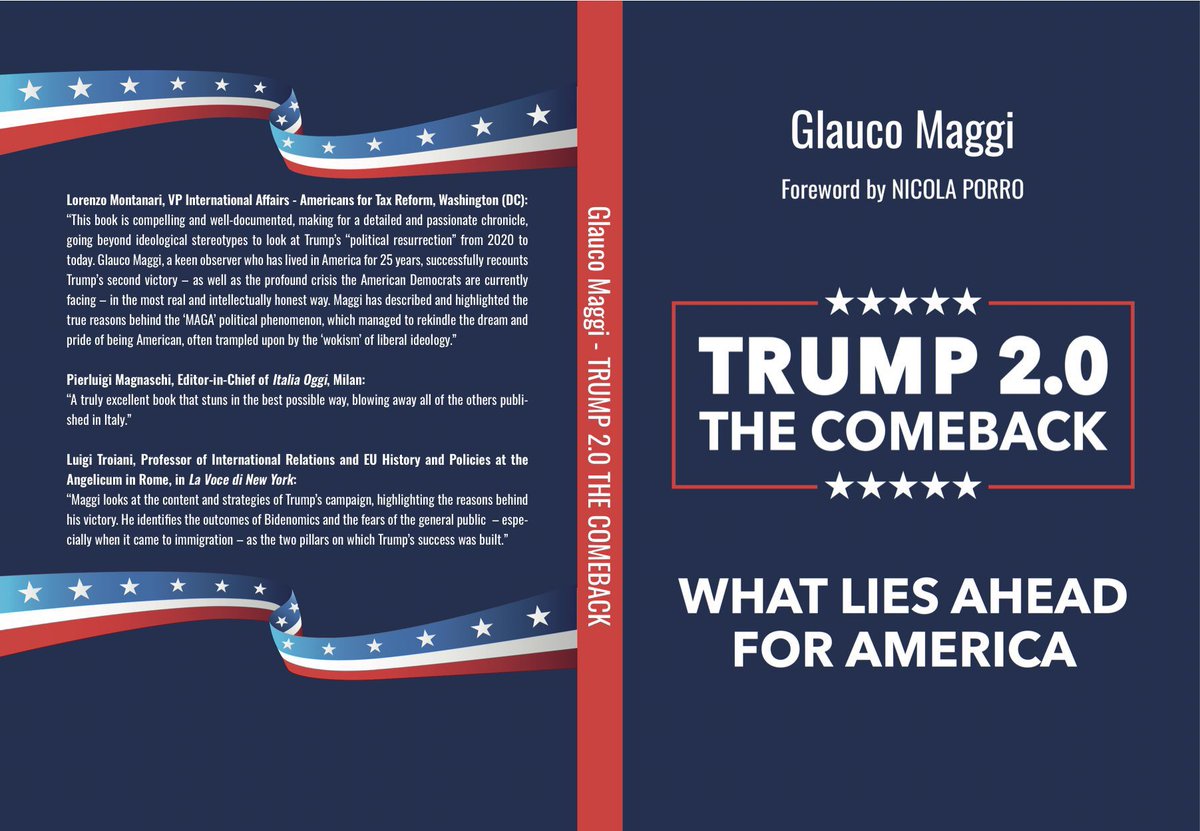 #Trump won because #illegal #immigration favored by Biden was rejected by 58.9% of Americans, as I explain in #book #TRUMP 2.0 THE COMEBACK released 11/10 a record in publishing. I wrote 90% of it before #election. <a href="/EdizioniMind/">Mind Edizioni</a> bet on <a href="/realDonaldTrump/">Donald J. Trump</a> #victory #America #GOP #Dem