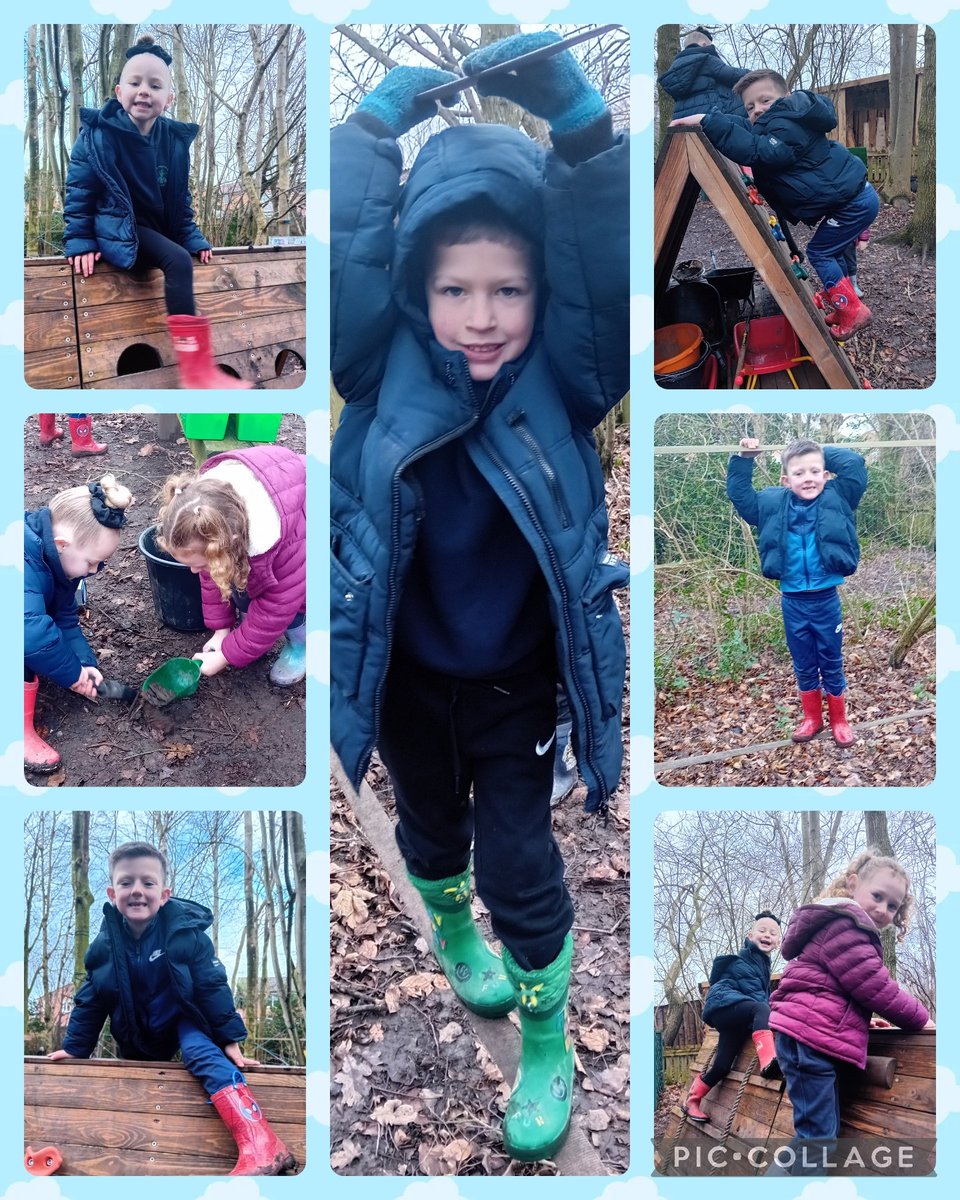 It's great to see everyone busy and active in the forest bug hunting climbing and balancing are three of the most popular things to do.Da iawn everyone it's great to see you all growing in confidence on the wall and balance straps. # nurture 💚