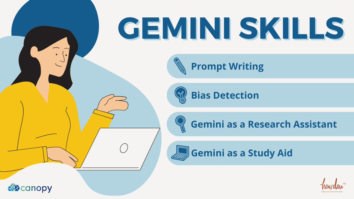 Canopy (@canopycic) on Twitter photo Looking to train your students on Google Gemini?
We are excited to launch Gemini Skills - a series of interactive tutorials designed to equip students with the knowledge and skills to use AI effectively and efficiently
⚡️ workspaceskills.com/gemini #WorkspaceSkills <a href="/howdounet/">@howdounet</a> Looking to train your students on Google Gemini?
We are excited to launch Gemini Skills - a series of interactive tutorials designed to equip students with the knowledge and skills to use AI effectively and efficiently
⚡️ workspaceskills.com/gemini #WorkspaceSkills <a href="/howdounet/">@howdounet</a>