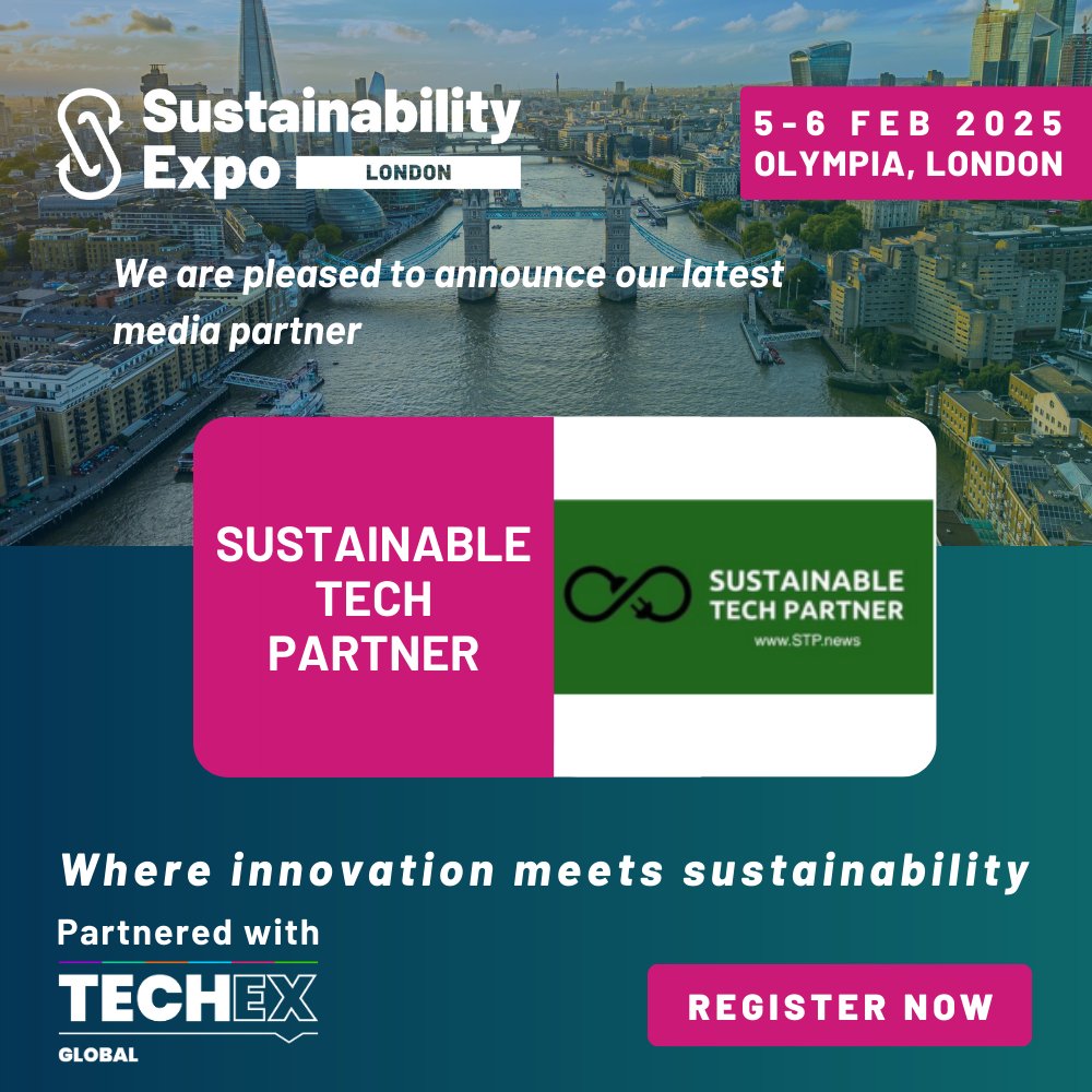 Sustainability Expo London is delighted to announce its latest media partnership with <a href="/STechPartner/">Sustainable Tech Partner</a> - 𝗢𝗹𝘆𝗺𝗽𝗶𝗮, 𝟱𝘁𝗵-𝟲𝘁𝗵 𝗙𝗲𝗯𝗿𝘂𝗮𝗿𝘆!

Don’t forget to secure your ticket to Sustainability Expo! 𝗦𝗮𝘃𝗲 𝟭𝟬%: bit.ly/4i8S3oo

#SustainExpo