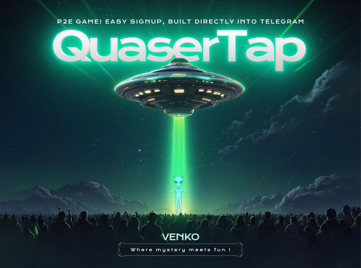 👽👉 EARTHLINGS! GET YOUR FINGERS READY!!!!! 

QUASERTAP BETA is live below! 👇

t.me/Beta_QuaserTap…

AND VENKO HAS ALSO BEEN WORKING ON SOME MONSTER GROWTH PLANS BEHIND THE SCENES, THAT ARE GOING TO CATAPULT ALL OF US TO MEMECOIN STARDOM! 🔥💰

So while we prep greatness!