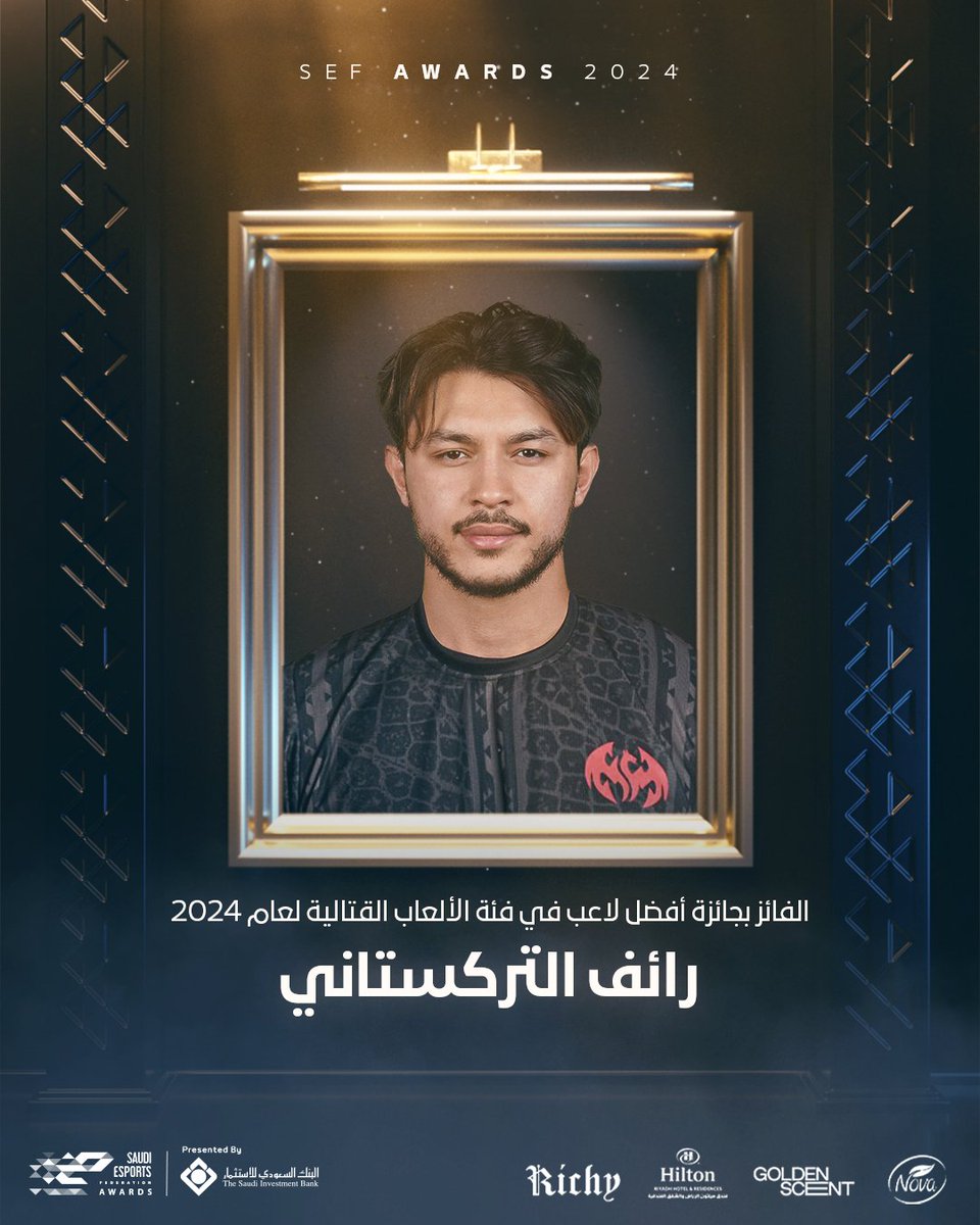 Saudi_Esports's tweet photo. رسميًا، وللمرة الثانية على التوالي.. رائف التركستاني يفوز بجائزة أفضل لاعب في فئة الألعاب القتالية لعام 2024 في حفل #SEFAwards 

#هنا_نكرم_الإنجاز https://t.co/uTUYndZV8O