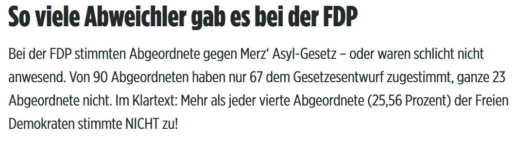 Niemals wieder in den Bundestag.