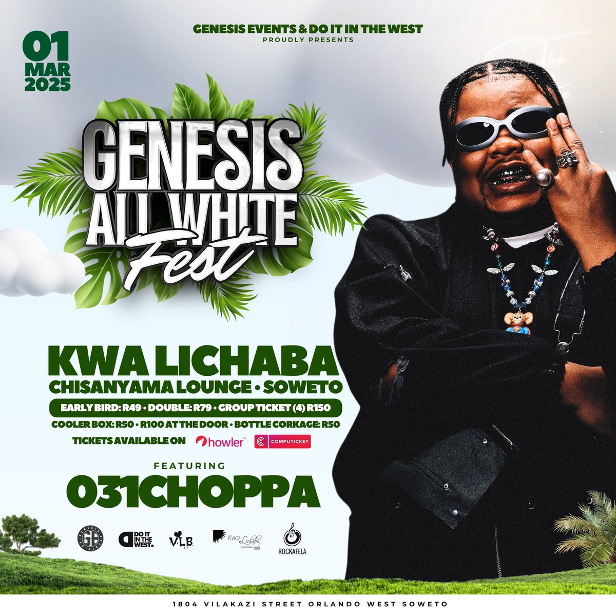 GenesisEventsSA's tweet image. Get ready for the event of the year at the Genesis All White Party! 🎉 

Join us for an unforgettable night of music, dancing, and entertainment.

computicket-boxoffice.com/e/genesis-all-…