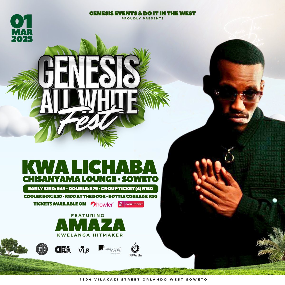 GenesisEventsSA's tweet image. Get ready for the event of the year at the Genesis All White Party! 🎉 

Join us for an unforgettable night of music, dancing, and entertainment.

computicket-boxoffice.com/e/genesis-all-…