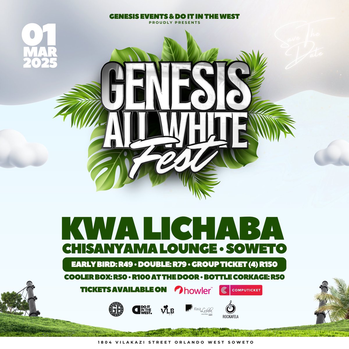 GenesisEventsSA's tweet image. Get ready for the event of the year at the Genesis All White Party! 🎉 

Join us for an unforgettable night of music, dancing, and entertainment.

computicket-boxoffice.com/e/genesis-all-…