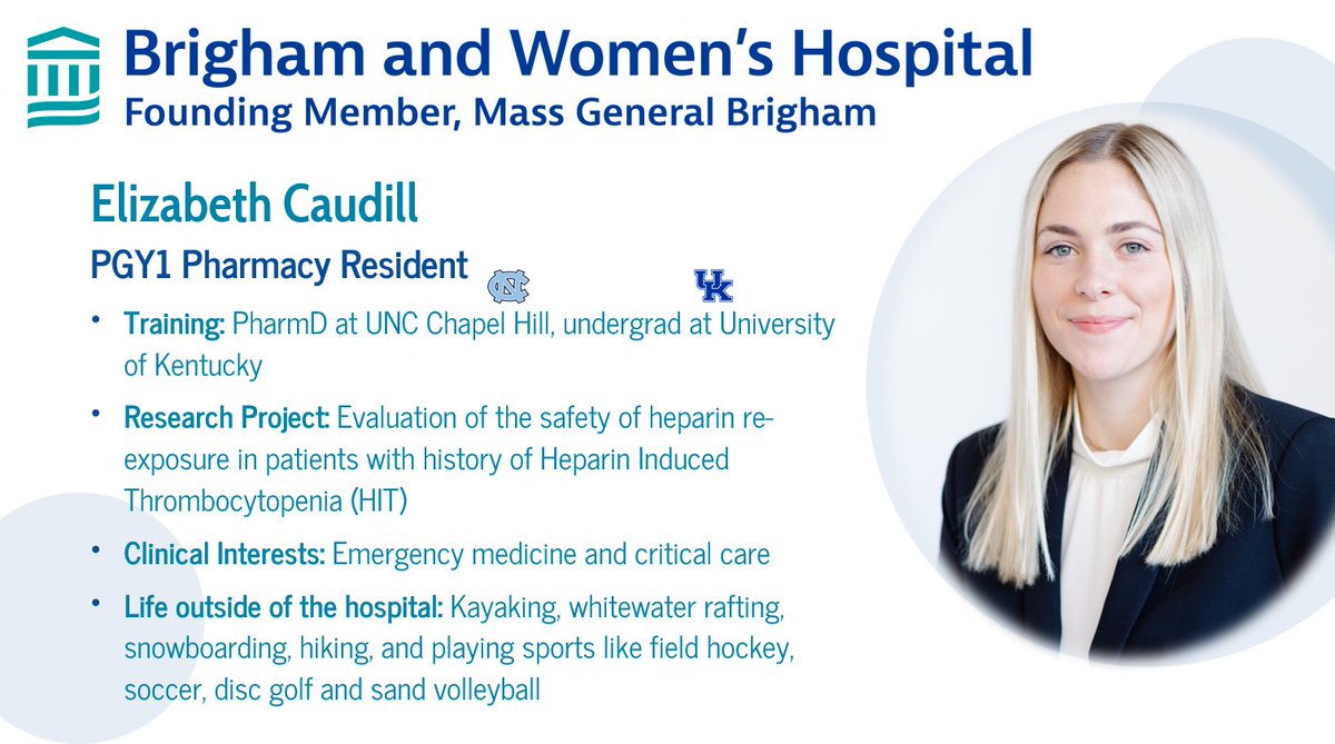 Meet Caudill, one of our amazing PGY1 residents. Caudill has done a fantastic job with her residency project this year and we are excited that she has early committed to our PGY2 EM program! #PharmRes #TwitteRx