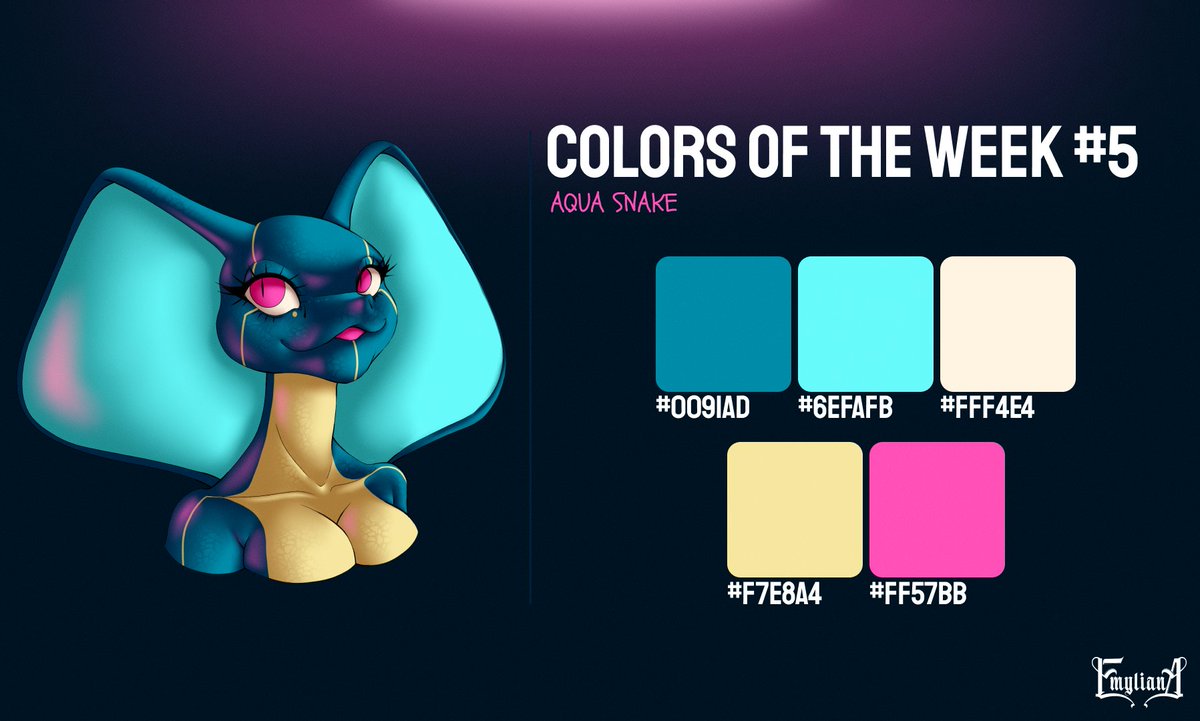 Emyliana_art's tweet image. ✨ And here’s Colors of the Week #5! 🐍
This year is off to a good start—Happy Year of the Snake to all! 🎉 (When’s the Year of the Pig coming back? 😭)
#furryart #coloroftheweek #snake #chineseyear #furryfandom