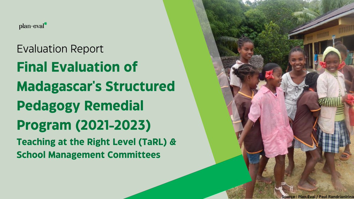 🎯 Just Released: UNICEF Madagascar Back to School &amp; Learning Program Evaluation (2021-2023). 
Find the full report here: bit.ly/3EheAAd