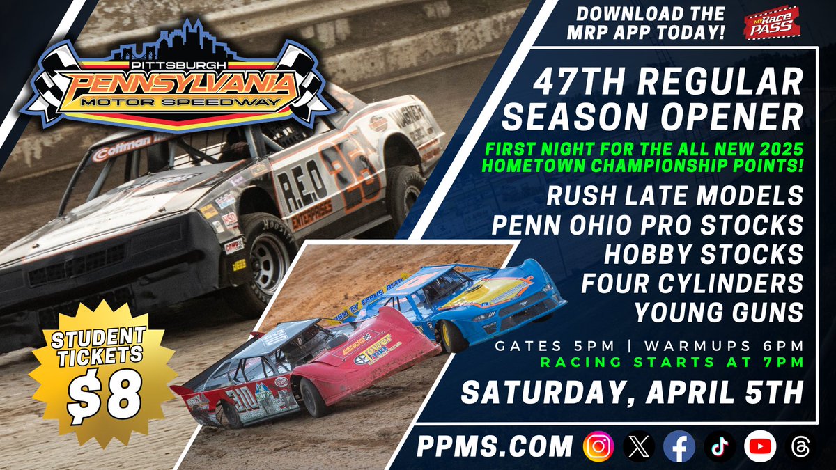 PPMS ๐ (@pamotorspeedway) on Twitter photo Excited for this warmer weather! The 47th season officially kicks off on April 5th. Don't forget, though! The Pot of Gold gets our year underway on March 15th with the <a href="/FASTseries/">FAST Series</a>! Excited for this warmer weather! The 47th season officially kicks off on April 5th. Don't forget, though! The Pot of Gold gets our year underway on March 15th with the <a href="/FASTseries/">FAST Series</a>!