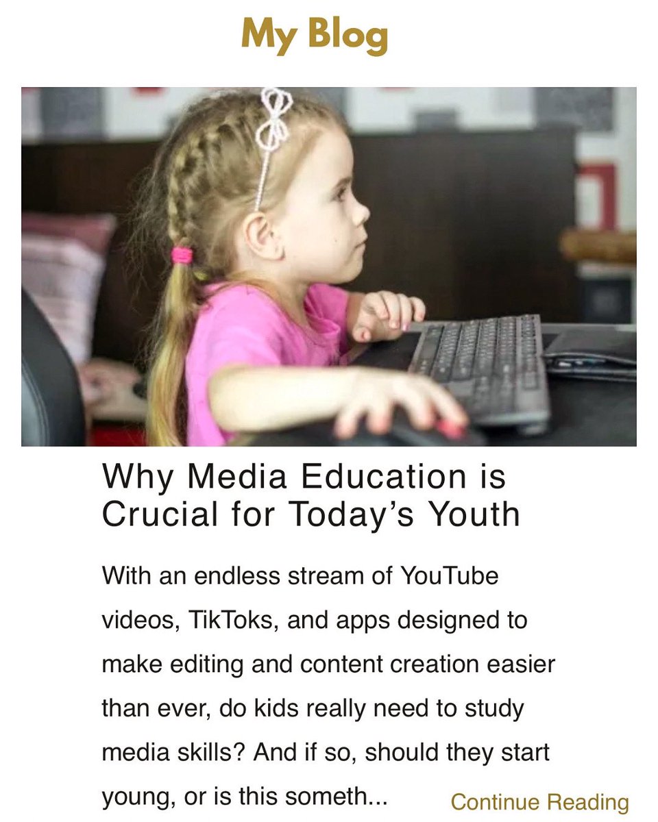 Hey Twitter fam! We've got a new blog post about how important media education is for young people today.Let's help them thrive in this media-filled world!😊🌐

Give it a read on our website (link in bio)and let's chat about it! #MediaEducation #YouthEmpowerment #DigitalLiteracy