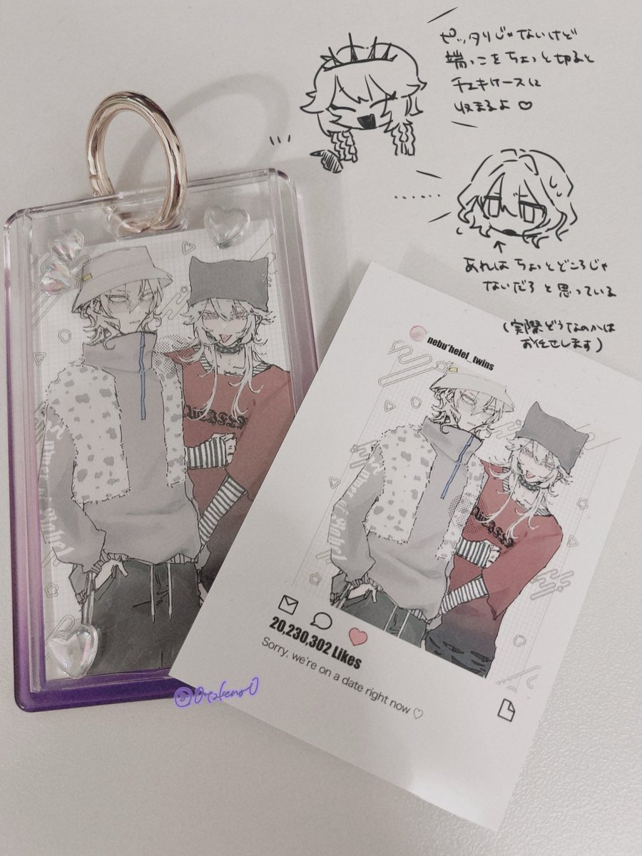 0takena0's tweet photo. 突然すぎますが案外うまくいったので初めてネットプリントというものをお裾分けいたします　2025.02.08まで！
ネブヘレ捏造イチャイチャインスタチェキ的なものが作れます、よしなに〰 https://t.co/EvCYBpuIAS