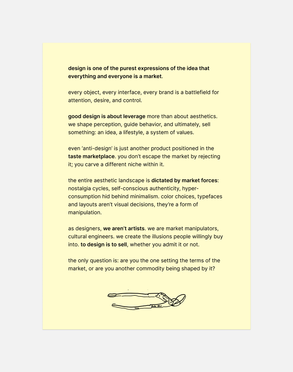 hours's tweet image. designers aren't artists