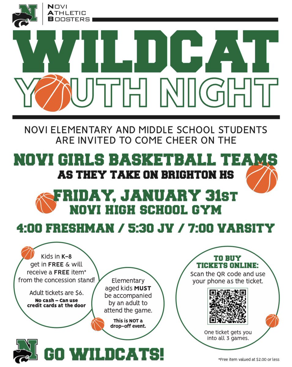 NoviGirlsBasketball (@novigirlshoops) on Twitter photo Tonight is our Annual Youth Night! π€ Come out and support all three teams at home!! #WHITEOUT <a href="/NHSCatPack/">The Official Novi Cat Pack</a> #NoviPride
π β’ Brighton High School
π β’ Novi High School
π
β’ 1.31.25
βοΈ β’ 4:00 F | 5:30PM JV | 7PM V
π₯οΈ β’ nfhsnetwork.com
<a href="/NoviAthletics/">NoviAthletics</a> <a href="/NCSD/">Novi Community School District</a> Tonight is our Annual Youth Night! π€ Come out and support all three teams at home!! #WHITEOUT <a href="/NHSCatPack/">The Official Novi Cat Pack</a> #NoviPride
π β’ Brighton High School
π β’ Novi High School
π
β’ 1.31.25
βοΈ β’ 4:00 F | 5:30PM JV | 7PM V
π₯οΈ β’ nfhsnetwork.com
<a href="/NoviAthletics/">NoviAthletics</a> <a href="/NCSD/">Novi Community School District</a>