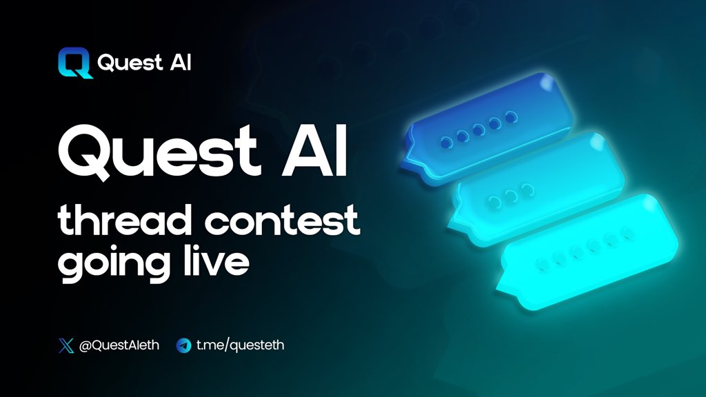 Quest AI Thread Contest – $700 in Prizes!🔹

We’re excited to announce the launch of the Quest AI Thread Contest!🎉

🏆 Objective:
We want you to explain Quest AI in the most straightforward, impactful, and concise way possible max 4 posts! Focus on how Quest AI strengthens the