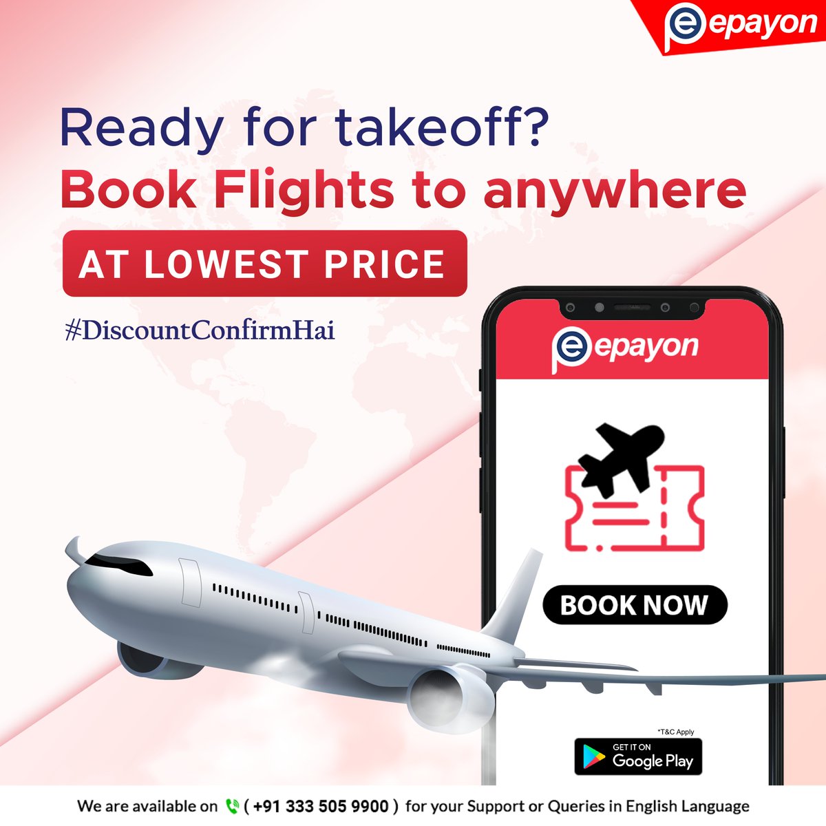 ePayonApp's tweet image. 𝗕𝗼𝗼𝗸 𝗳𝗹𝗶𝗴𝗵𝘁𝘀 𝗮𝘁 𝘂𝗻𝗯𝗲𝗮𝘁𝗮𝗯𝗹𝗲 𝗽𝗿𝗶𝗰𝗲𝘀 𝗼𝗻𝗹𝘆 𝗼𝗻 𝗲𝗣𝗮𝘆𝗼𝗻. ✈️✨
🔗epayon.app
𝗪𝗵𝗮𝘁𝘀𝗔𝗽𝗽 𝗖𝗵𝗮𝗻𝗻𝗲𝗹: whatsapp.com/channel/0029Va…

#DreamDestinations #FlightTicket #FlightTicketBooking #discountoffer #ePayon #DiscountConfirmHai