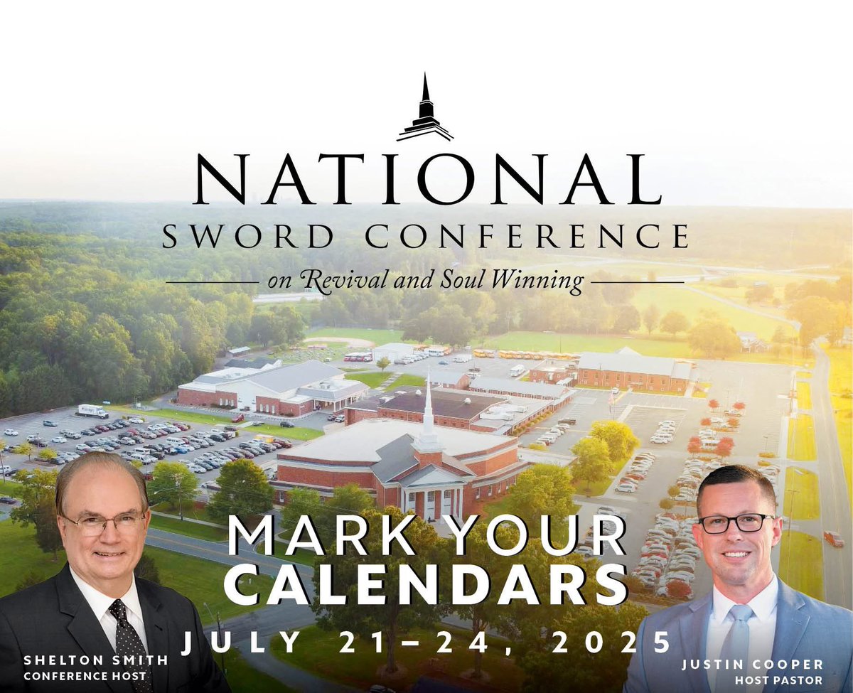 Mark your calendars for this year's National Sword Conference, July 21-24, 2025! The time to plan is now! You won’t want to miss this incredible event. <a href="/DrSheltonLSmith/">Shelton Smith</a> 

Visit nationalswordconference.com for more info.