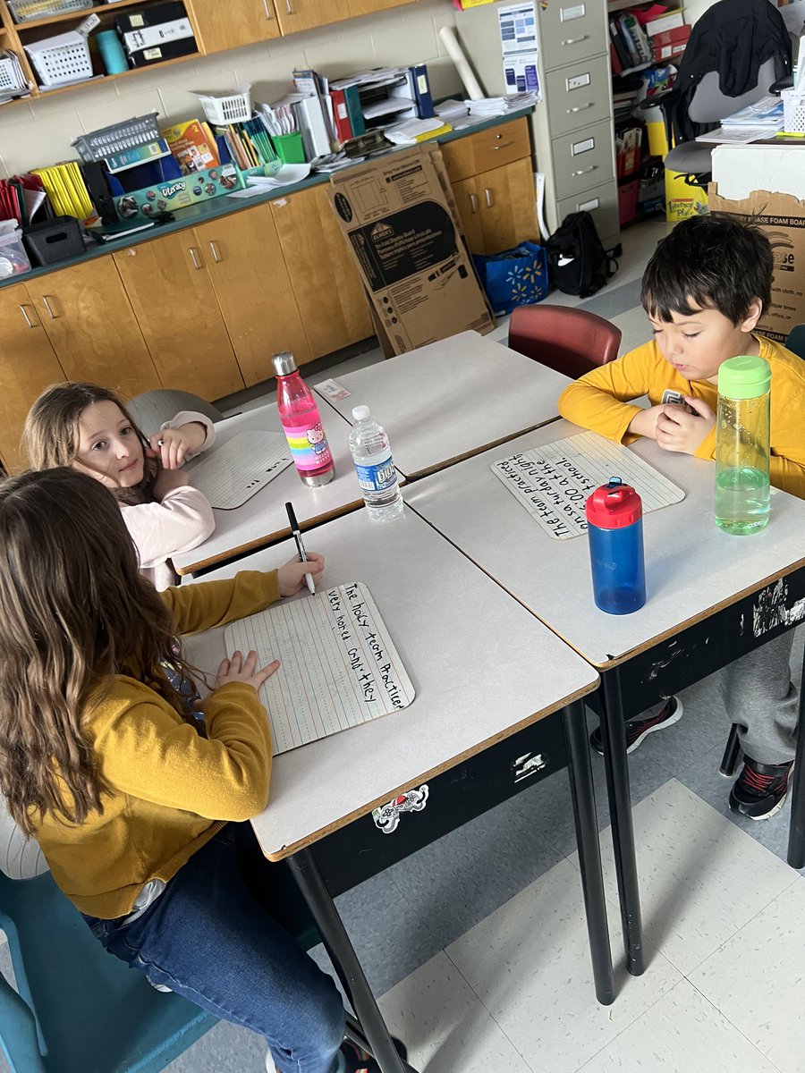 InvernessECA's tweet photo. “Our Grade 2 students are tackling sentence fragments this morning! ✏️📚 They’re learning to turn incomplete thoughts into full sentences. #SRCECatchAWriter 
#SRCEForTheLoveOfLiteracy2025 
@SRCE_Literacy https://t.co/JsPSd76MOT
