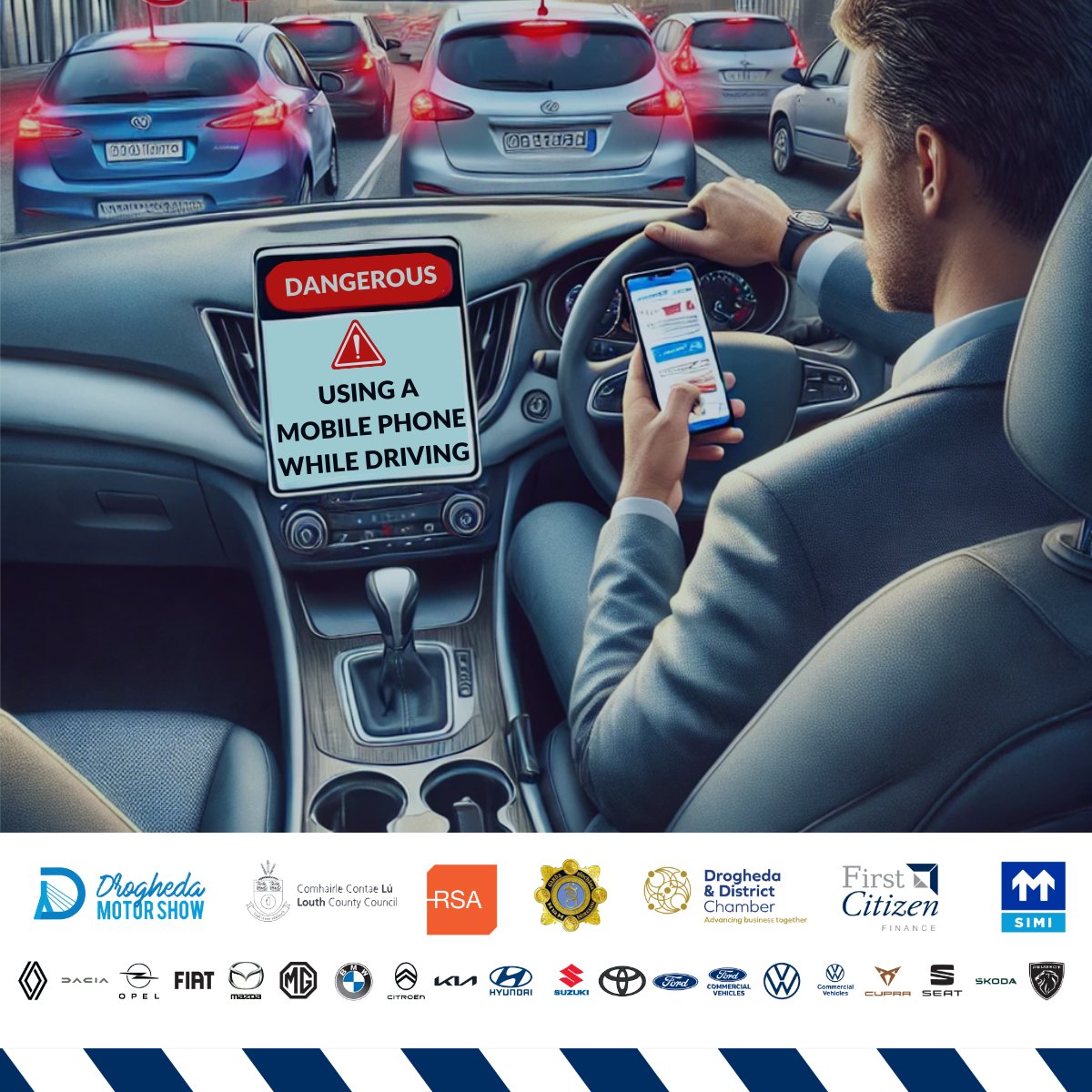 This St. Brigid’s Bank Holiday weekend, let's remember: no text or call is worth the risk. A moment of distraction in traffic could be all it takes. Keep your eyes on the road, your hands on the wheel, and your phone down.

Stay safe, stay smart, and let’s all get home safely.