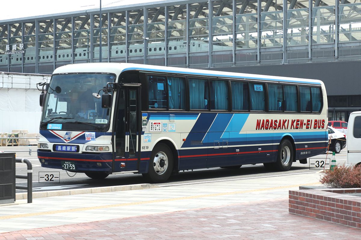 長崎県交通局 Nagasaki ken-ei bus 長崎22か2759 U-MS815S 6E19 1994年