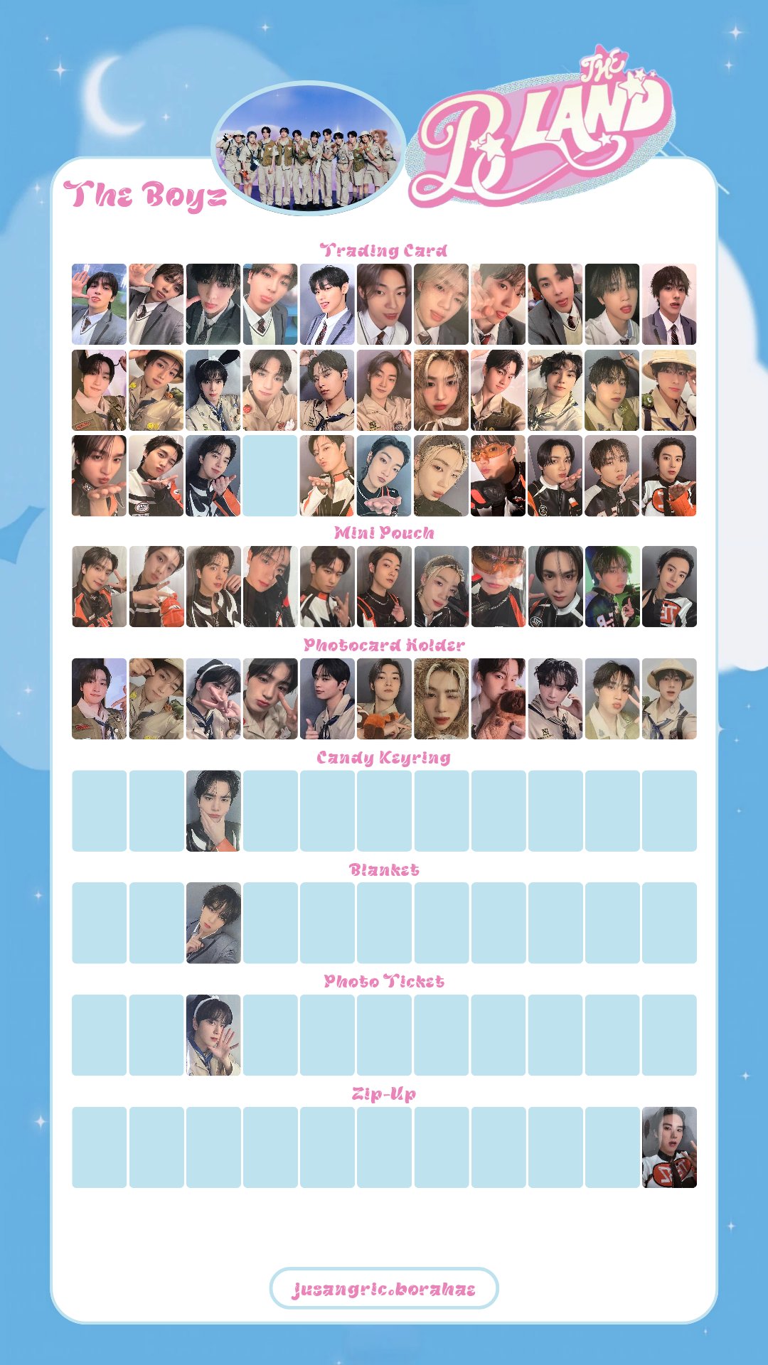THE BOYZ エリックTHE B LAND ブランケット フォトカード MD THE BOYZ - TRADING CARD ('THE B LAND' OFFICIAL MD)