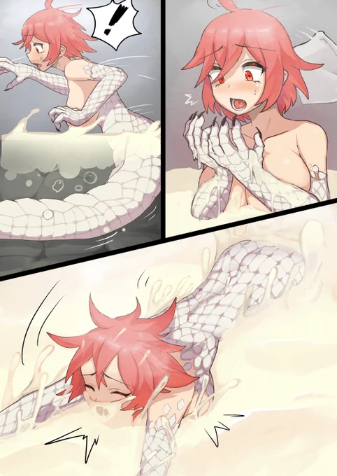 入ったら蛇になるドロドロな温泉 