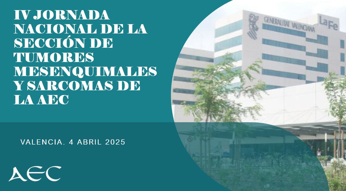 aecirujanos (@aecirujanos) on Twitter photo 🗓️4 abril➡️Nueva edición de la #jornada de formación y actualización multidisciplinar en #sarcomas Si te dedicas al tratamiento de pacientes con sarcomas no puedes faltar. Os esperamos a todos en <a href="/HospitalLaFe/">HospitalLaFe</a>
Organizado por <a href="/SarcomasAEC/">AEC Sarcomas</a>
Inscríbete 👇👇
aecirujanos.es/IV-Jornada-Nac… 🗓️4 abril➡️Nueva edición de la #jornada de formación y actualización multidisciplinar en #sarcomas Si te dedicas al tratamiento de pacientes con sarcomas no puedes faltar. Os esperamos a todos en <a href="/HospitalLaFe/">HospitalLaFe</a>
Organizado por <a href="/SarcomasAEC/">AEC Sarcomas</a>
Inscríbete 👇👇
aecirujanos.es/IV-Jornada-Nac…