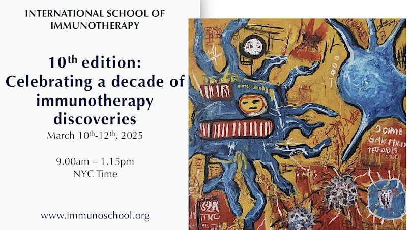 The Tisch Cancer Institute (@tischcancer) on Twitter photo Register now for International School of Immunotherapy, March 10-12. Leading experts in immunology and immunotherapy will share the groundbreaking discoveries made over the past decade.
bit.ly/3WFj0Hc
<a href="/SinaiImmunol/">Lipschultz Precision Immunology Institute</a> <a href="/MiriamMerad/">Miriam Merad, MD, PhD</a> <a href="/neoviral/">Nicolas Vabret</a> <a href="/HeleneSalmon/">Hélène Salmon</a> Register now for International School of Immunotherapy, March 10-12. Leading experts in immunology and immunotherapy will share the groundbreaking discoveries made over the past decade.
bit.ly/3WFj0Hc
<a href="/SinaiImmunol/">Lipschultz Precision Immunology Institute</a> <a href="/MiriamMerad/">Miriam Merad, MD, PhD</a> <a href="/neoviral/">Nicolas Vabret</a> <a href="/HeleneSalmon/">Hélène Salmon</a>